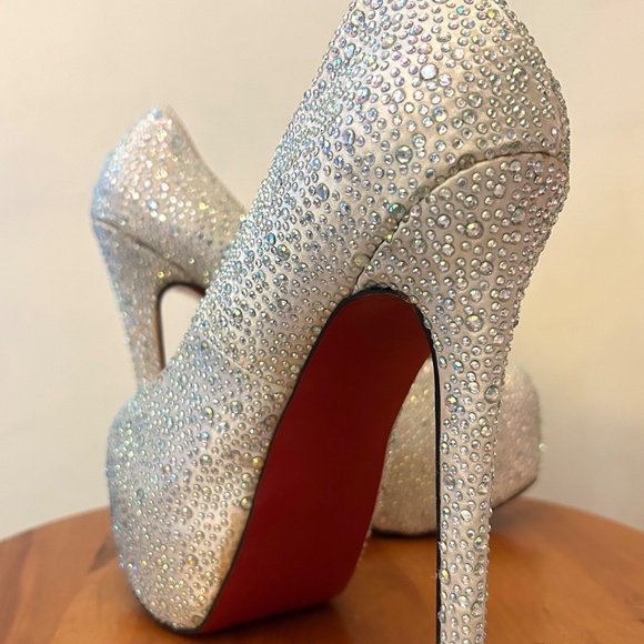 Christian Louboutin Crystal Heels size 40 Eur (9.5 US) - Picture 2 of 6